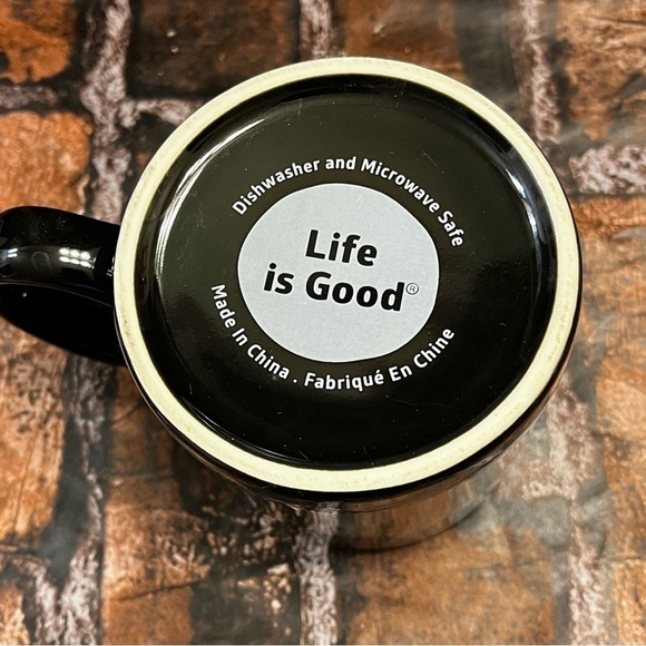 Life is Good Coffee Tea Mug Black Yellow Do What You Love, Love What You Do - Picture 6 of 8